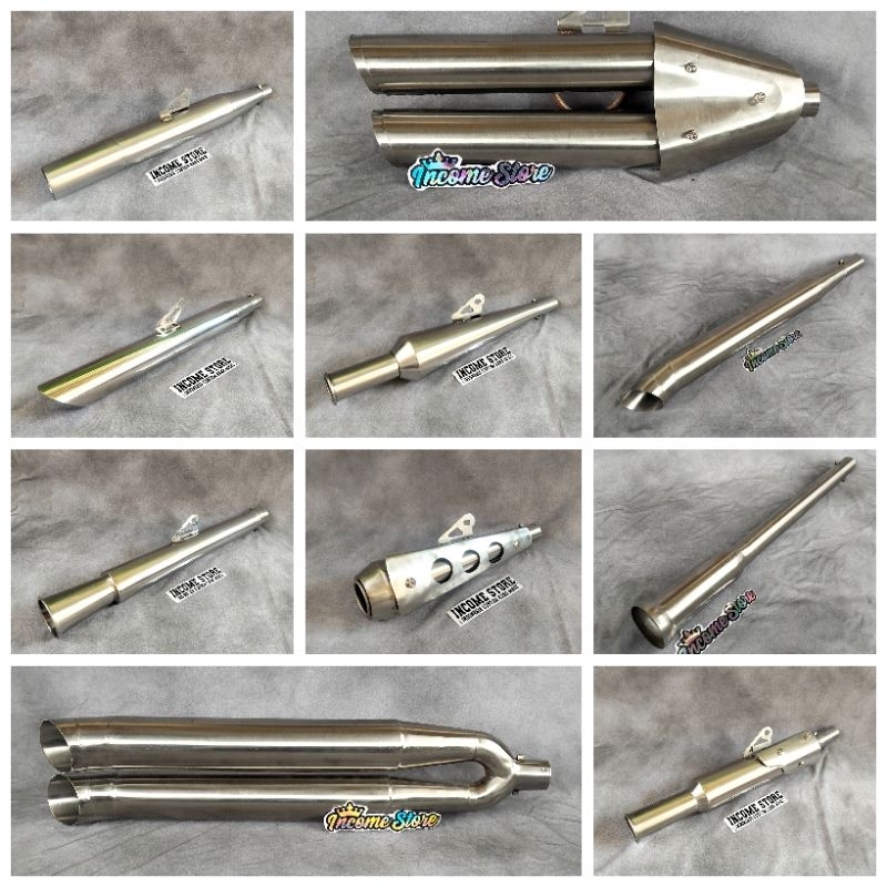 knalpot choper bober motor custom japstyle universal Tiger megapro thunder scorpio byson