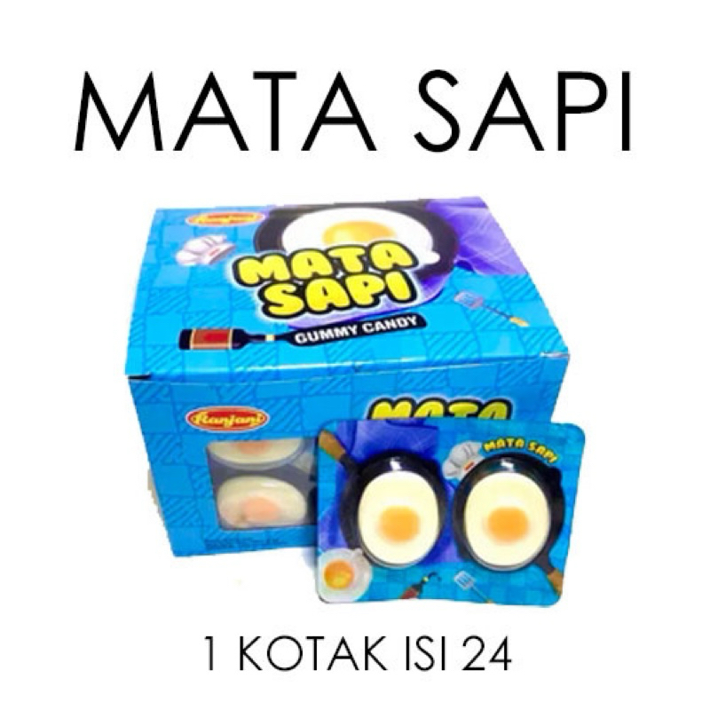 

SNACK UNIK MATA SAPI GUMMY CANDY [ 1 BOX ISI 24 PCS @8G ] | RANJANI PERMEN JELI RASA JERUK