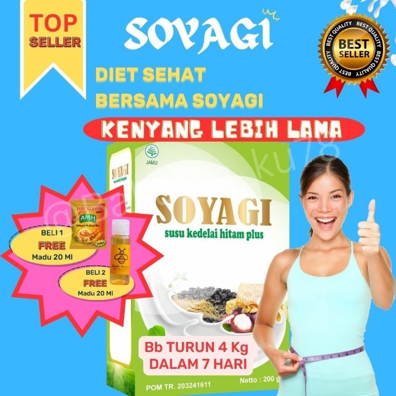 

(GRATIS MADU) SOYAGI SUSU KEDELAI HITAM AMPUH UNTUK DIET SEHAT