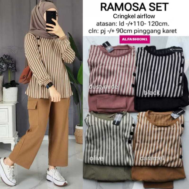 LD 110 120 130CM XL XXL XXXL ONE SET RAMOSA/ JUMBO ONE SET SALUR CRINGKEL AIRFLOW CELANA POLOS CARGO