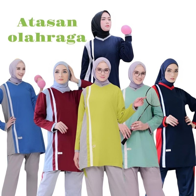atasan olahraga muslimah tunik wanita/baju kaos olahraga muslim/baju olahraga muslimah tunik wanita