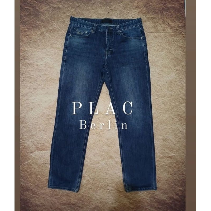 Jeans pria keren PLAC BERLIN tebal ngaret recomend second preloved