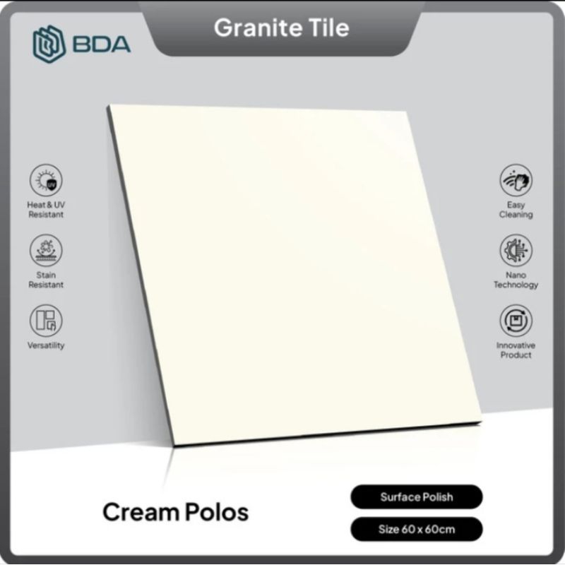 granit lantai 60x60 krem ivory polos mewah ekonomis