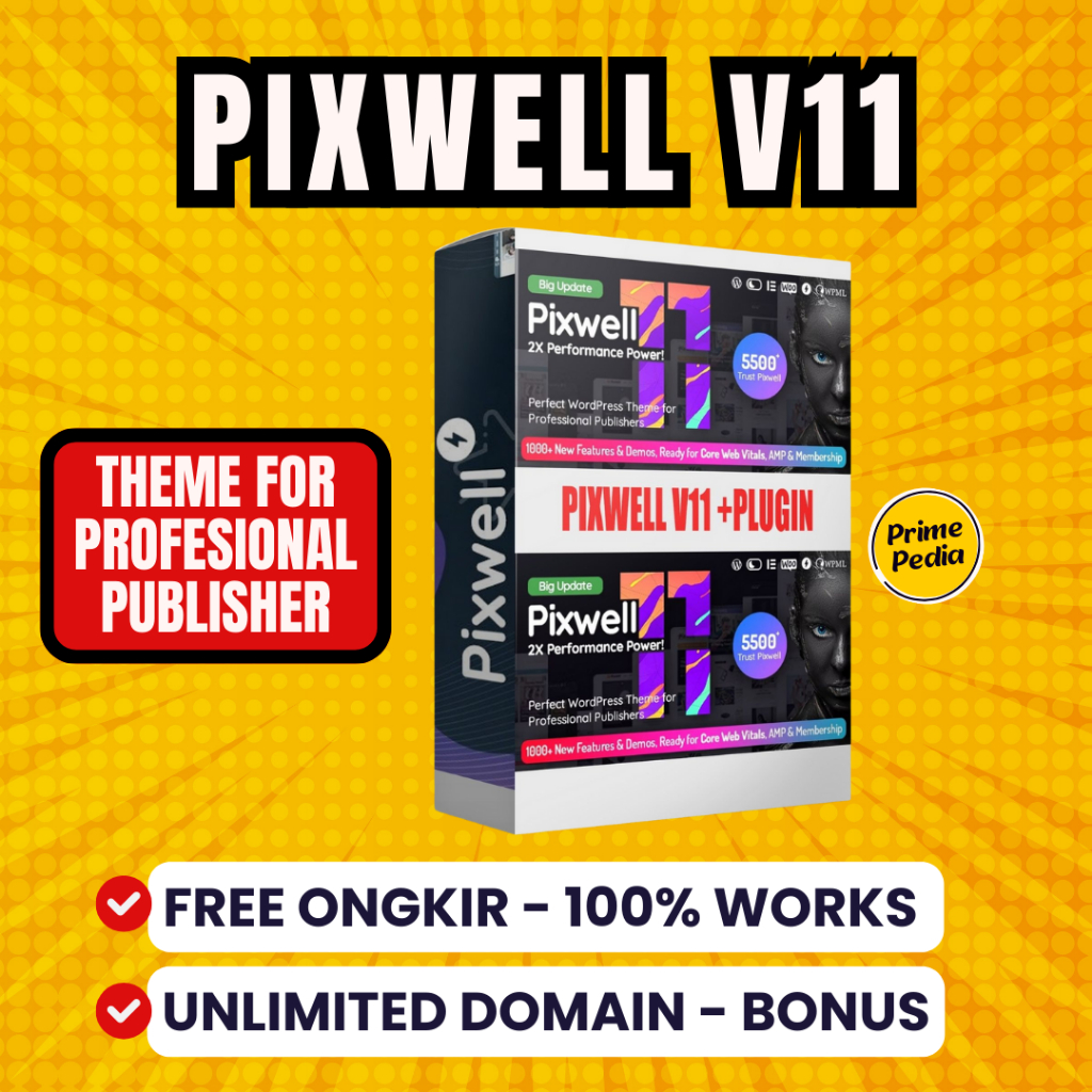 PIXWELL 11 Wordpress Theme for Professional Publishers Untuk Elementor Versi Terupdate - PIXWELL 11 