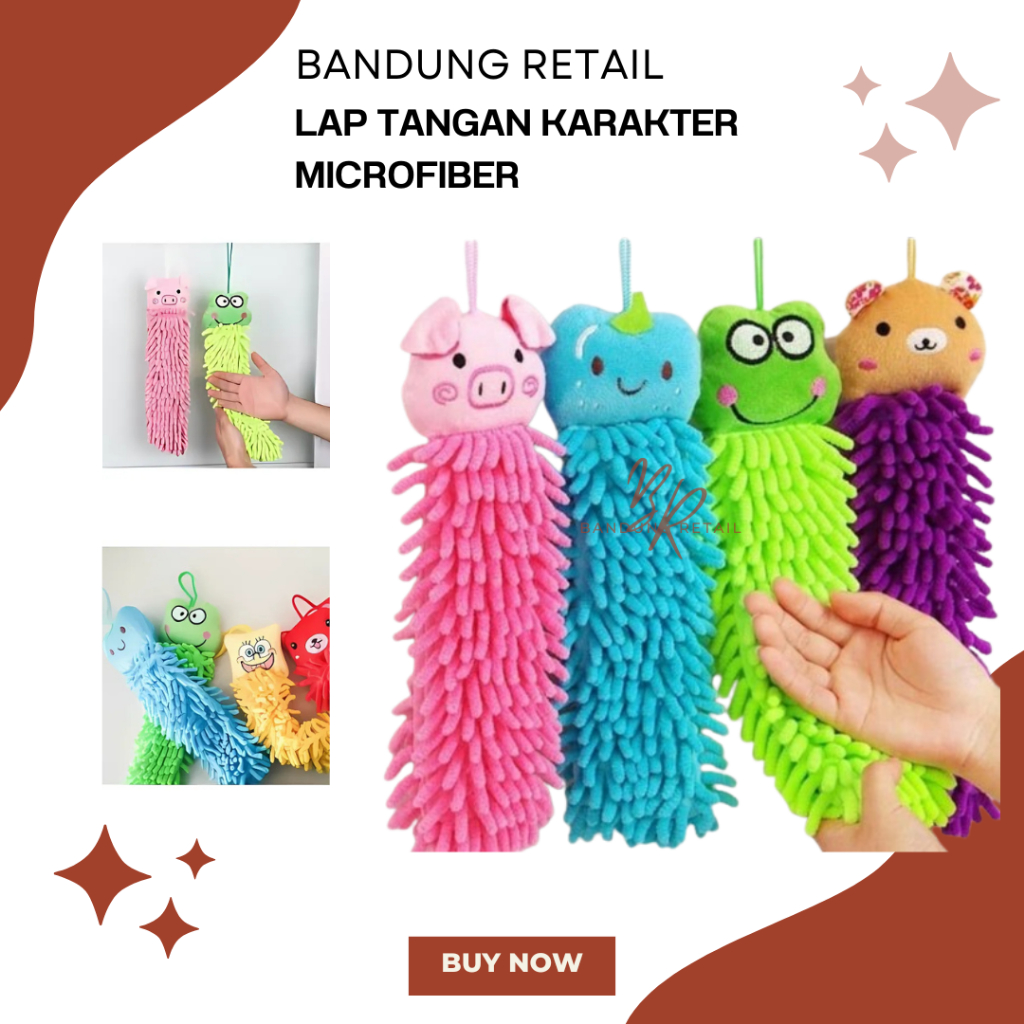 Lap Dapur Microfiber Karakter Lap Tangan Cendol Karakter Lap Tangan Dapur Kompor Lap Serbaguna
