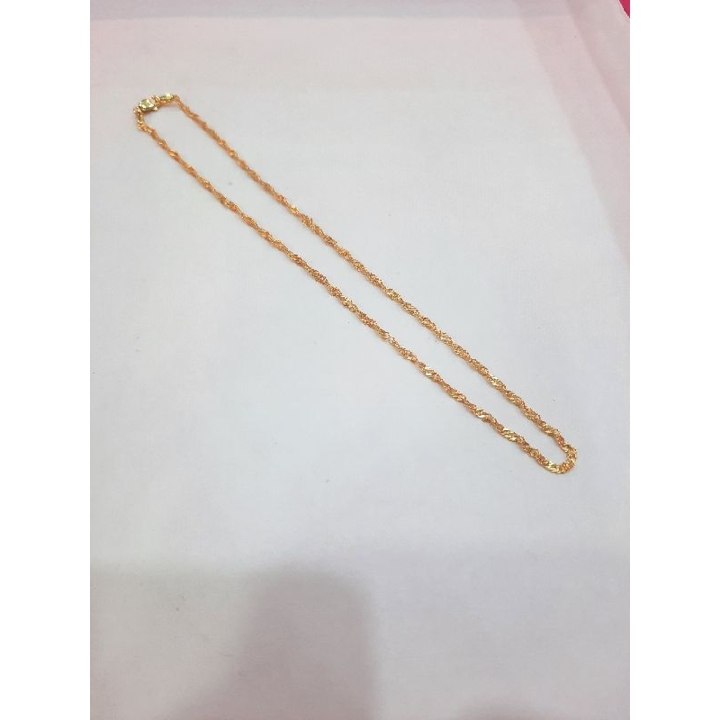 KALUNG ANAK BORSALINO BAHAN PERAK 925 DENGAN LAPIS MAS KUNING 24 TERSEDIA VARIANT BERAT (GRAM) 2,1 G