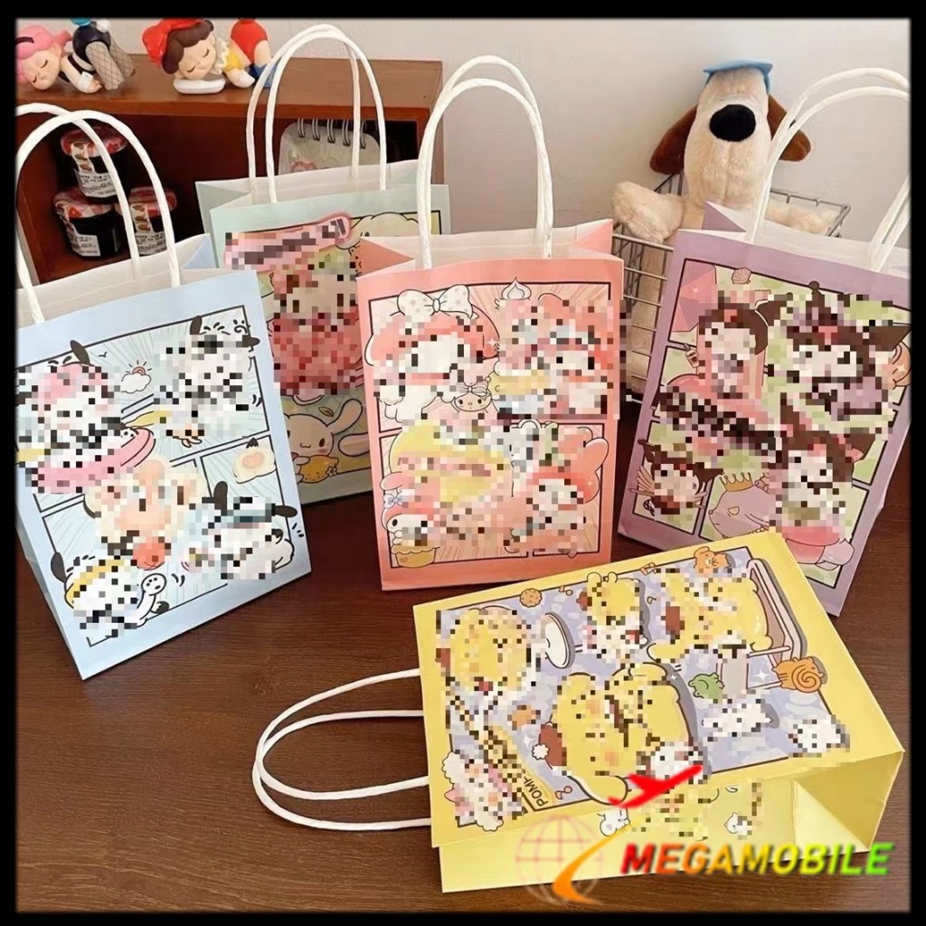 

MM Goodie Bag Bingkisan Snack Anak Tas Hampers Kado Motif Kartun Lucu Paper Bag Kantong Kertas Happy birthday Animasi