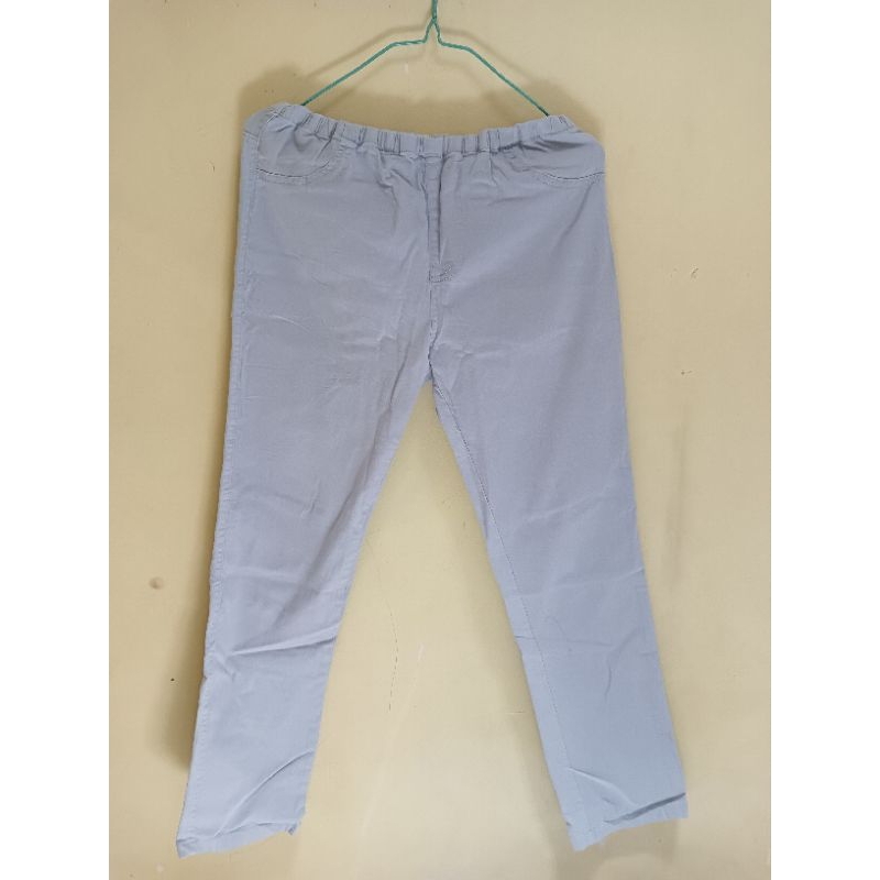 preloved celana loose babyblue