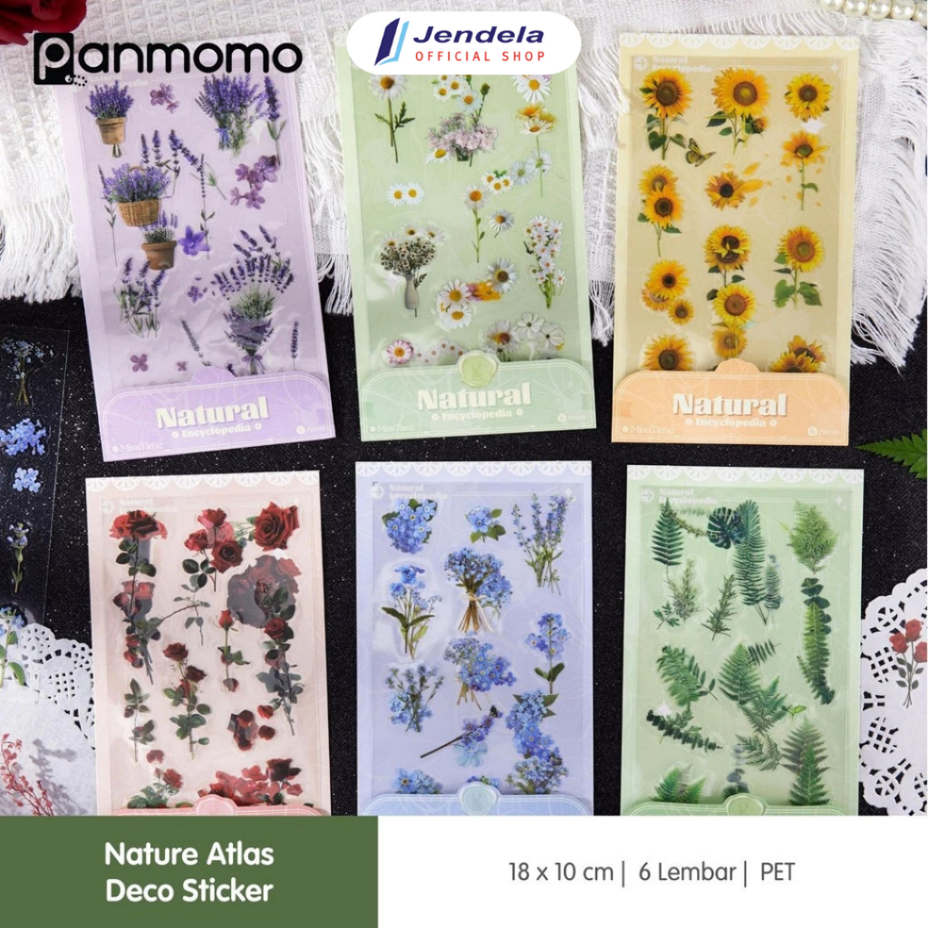 

Sticker Aesthetic PANMOMO Nature Atlas Deco Stiker - Dekorasi Scrapbook Stiker Motif Bunga ATK