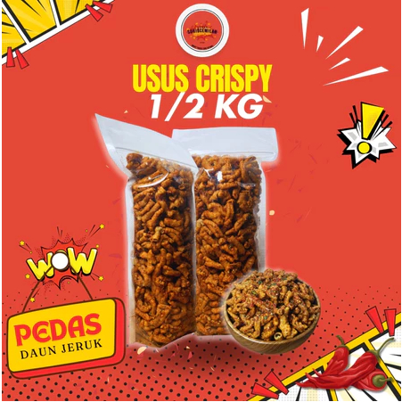 

KERIPIK USUS ORIGINAL 250GR & KERIPIK USUS PEDAS DAUN JERUK 250GR