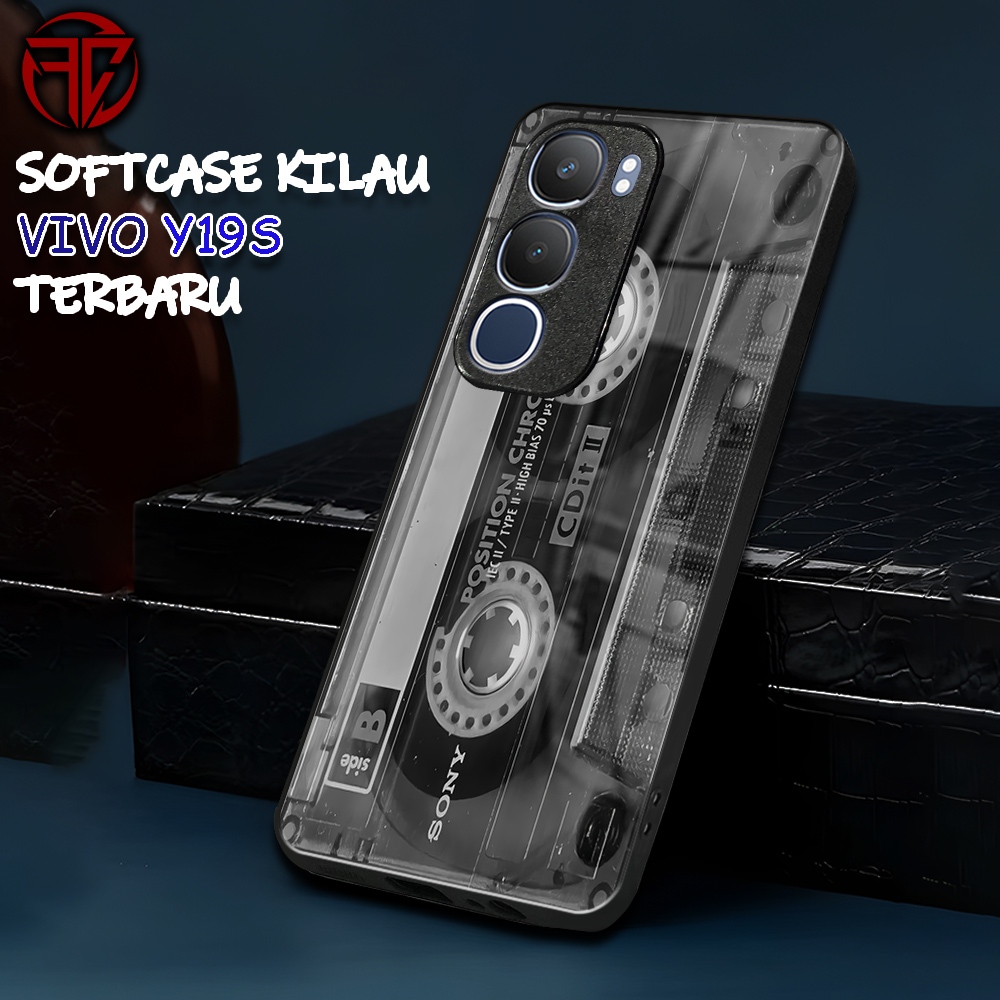 [SC65] Kaset Jadul | Softcase Kilau VIVO Y19S | Pelindung Kamera VIVO Y19s | Casing Aesthetic Keren 