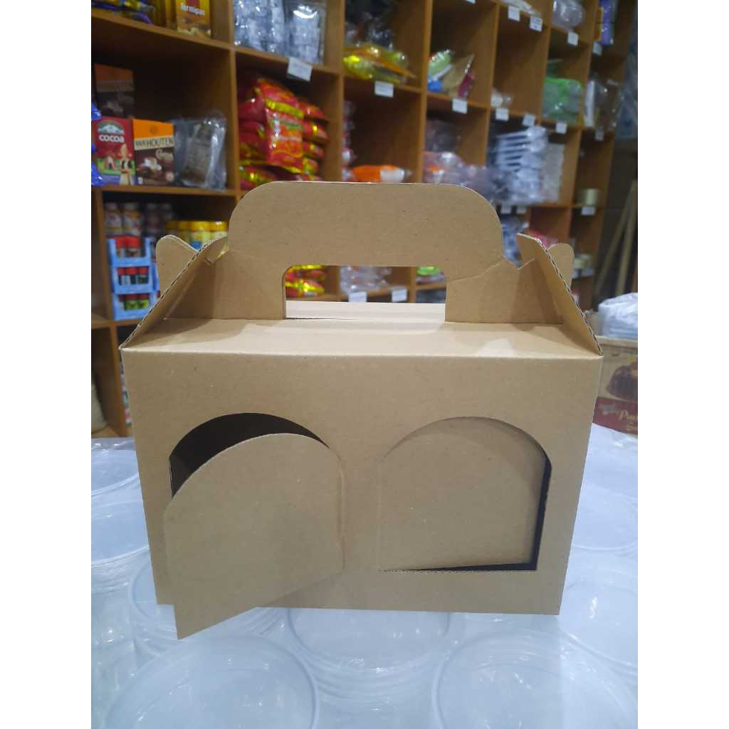 

Kraft Packaging box hampers 2 ukuran 21 x 10,5 x 14