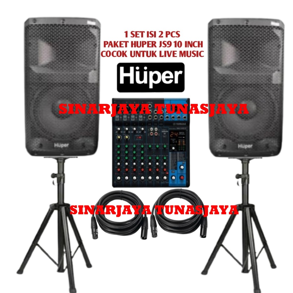 Paket sound system Huper js9 10inch js 9 Huper original cocok untuk outdoor