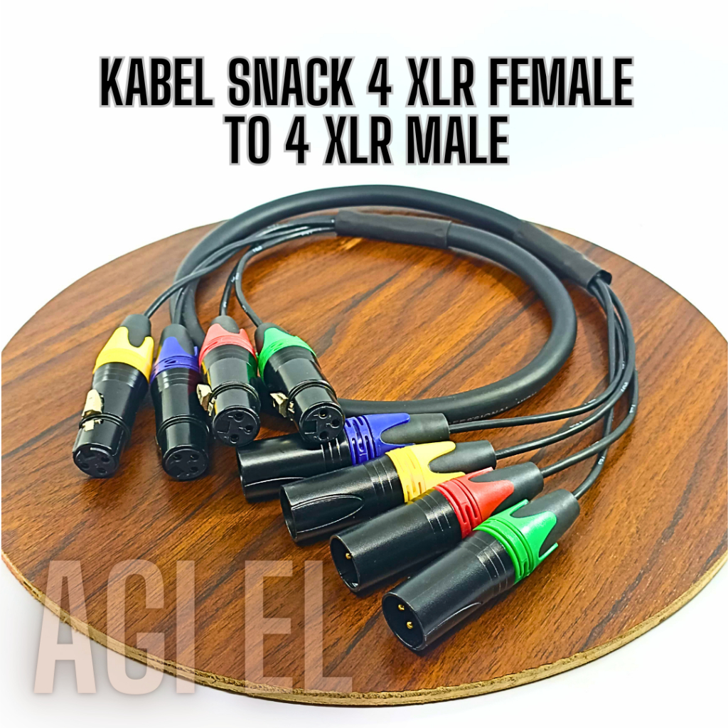 Kabel Audio Snake 4x XLR Female To 4X XLR Male Kabel Snake 4 Chanel SPL Audio