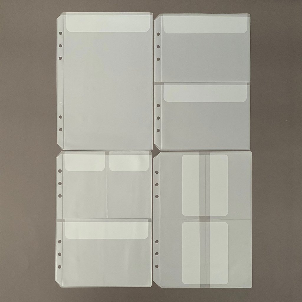 

A6 A7 Binder Pocket Kantong / Ziplock bag / Pouch / Zipper PVC Diary Notebook 6 Ring