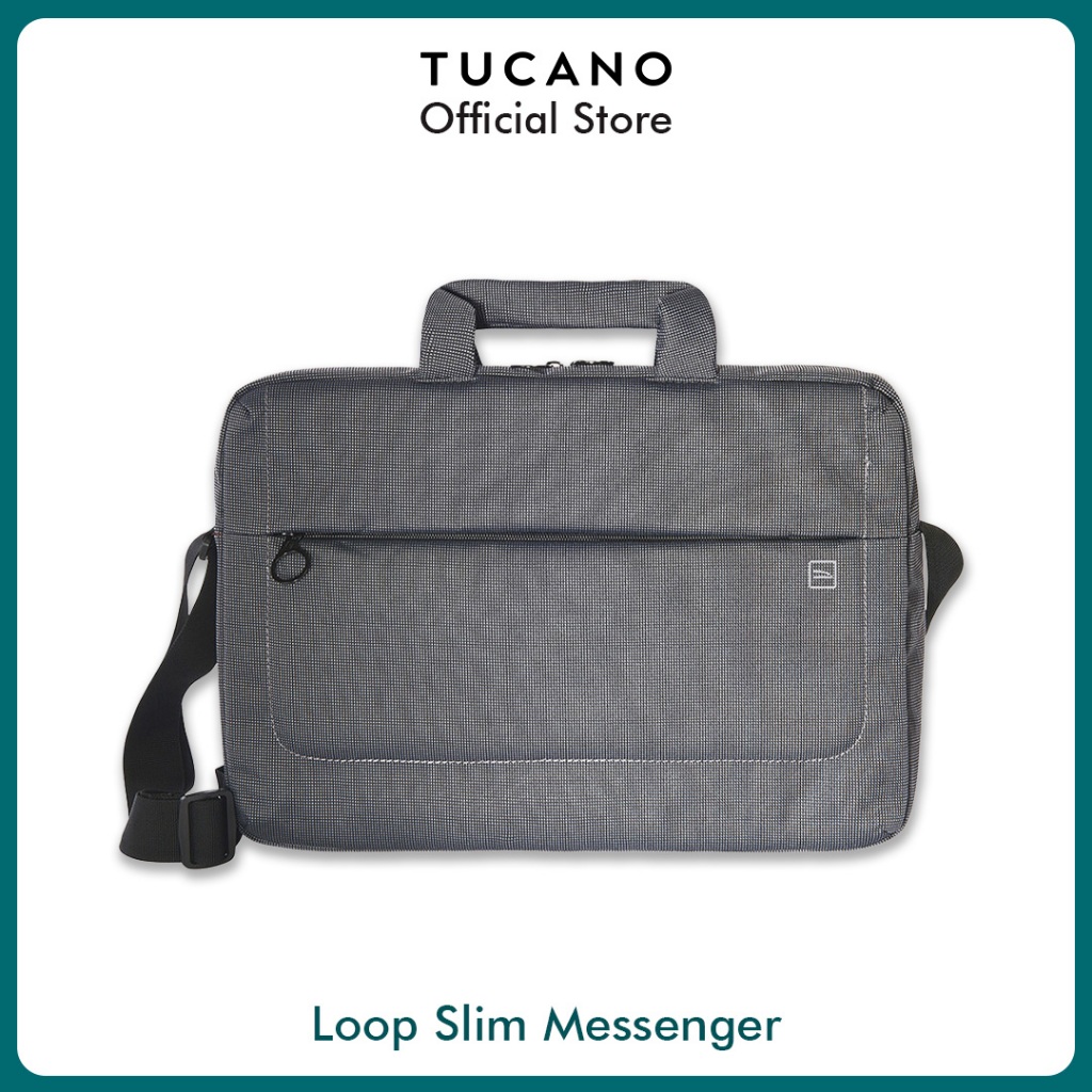 Tucano Messenger Bag Loop Slim for Laptop / Macbook Pro Up to 15" - Black (BSLOOP15-BK) Tas Kerja | 