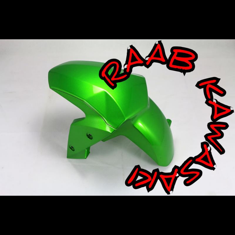 spakbor depan hijau metalik z125 pro original kawasaki