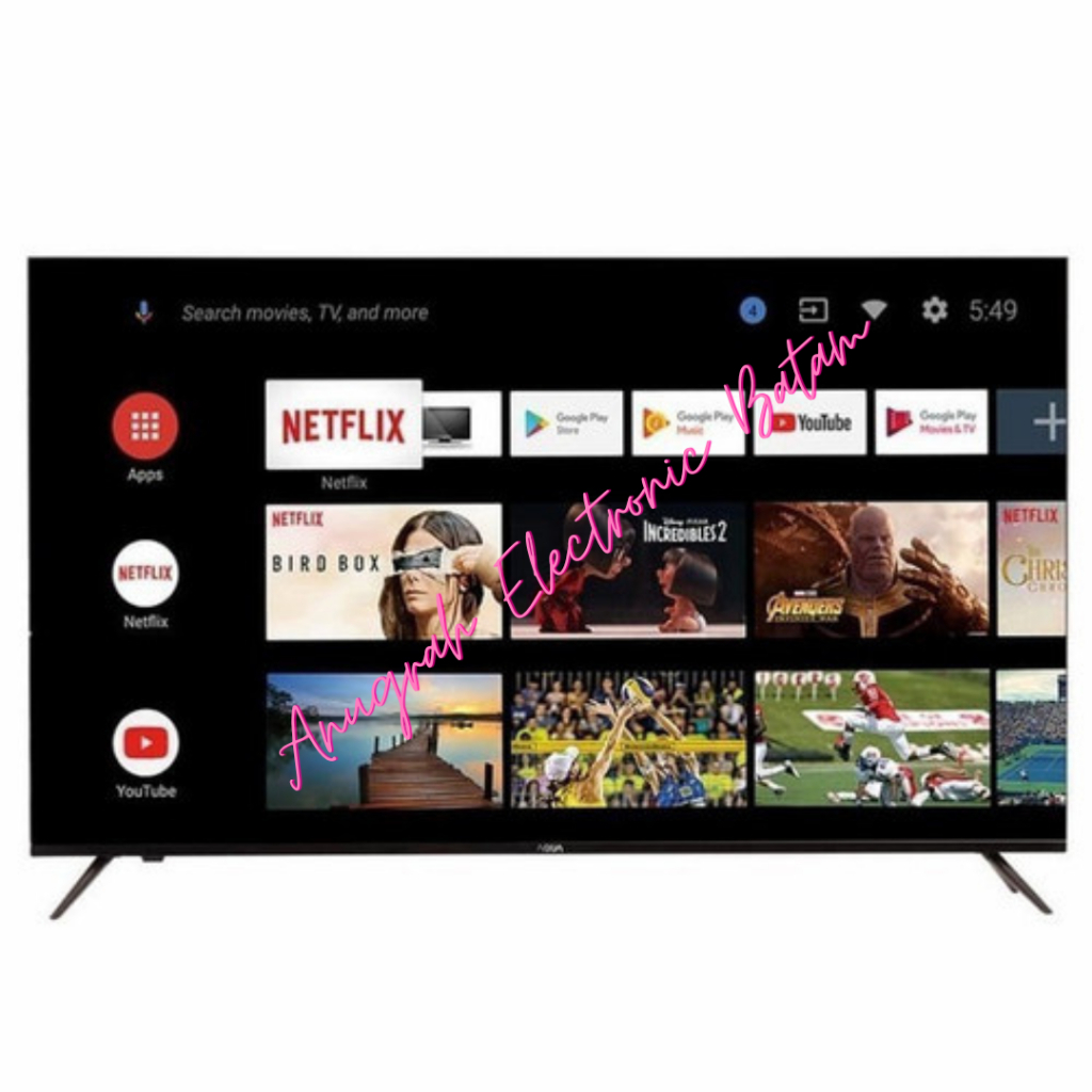 TV AQUA 43 INCH ANDROID SMART FULL HD FHD LE-43AQT1000U 43AQT1000 BATAM