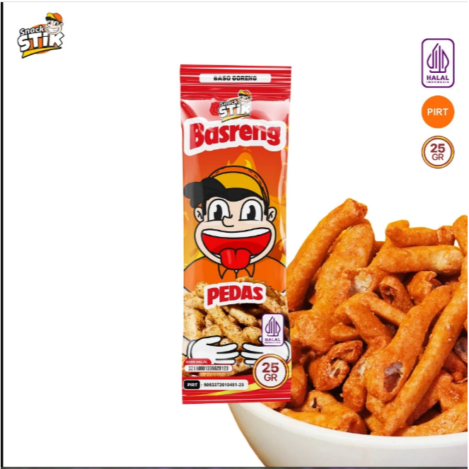 

Snack Stik Basreng Pedas Cemilan 25gr