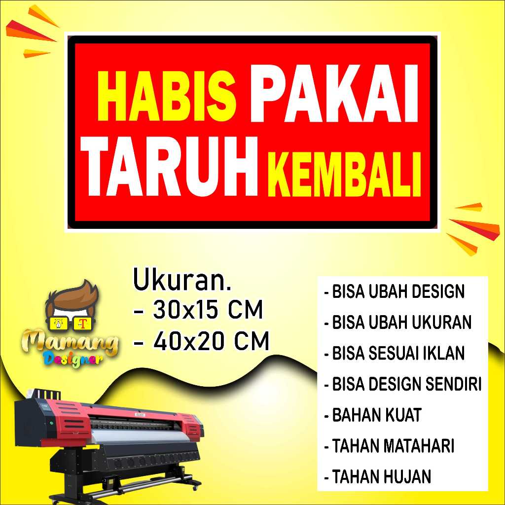 

Cetak Sticker Untuk Peringatan Benda Habis Pakai Merah