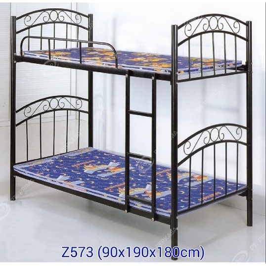 Ranjang Besi Single 2 Tingkat Z573 uk 190x90x180cm
