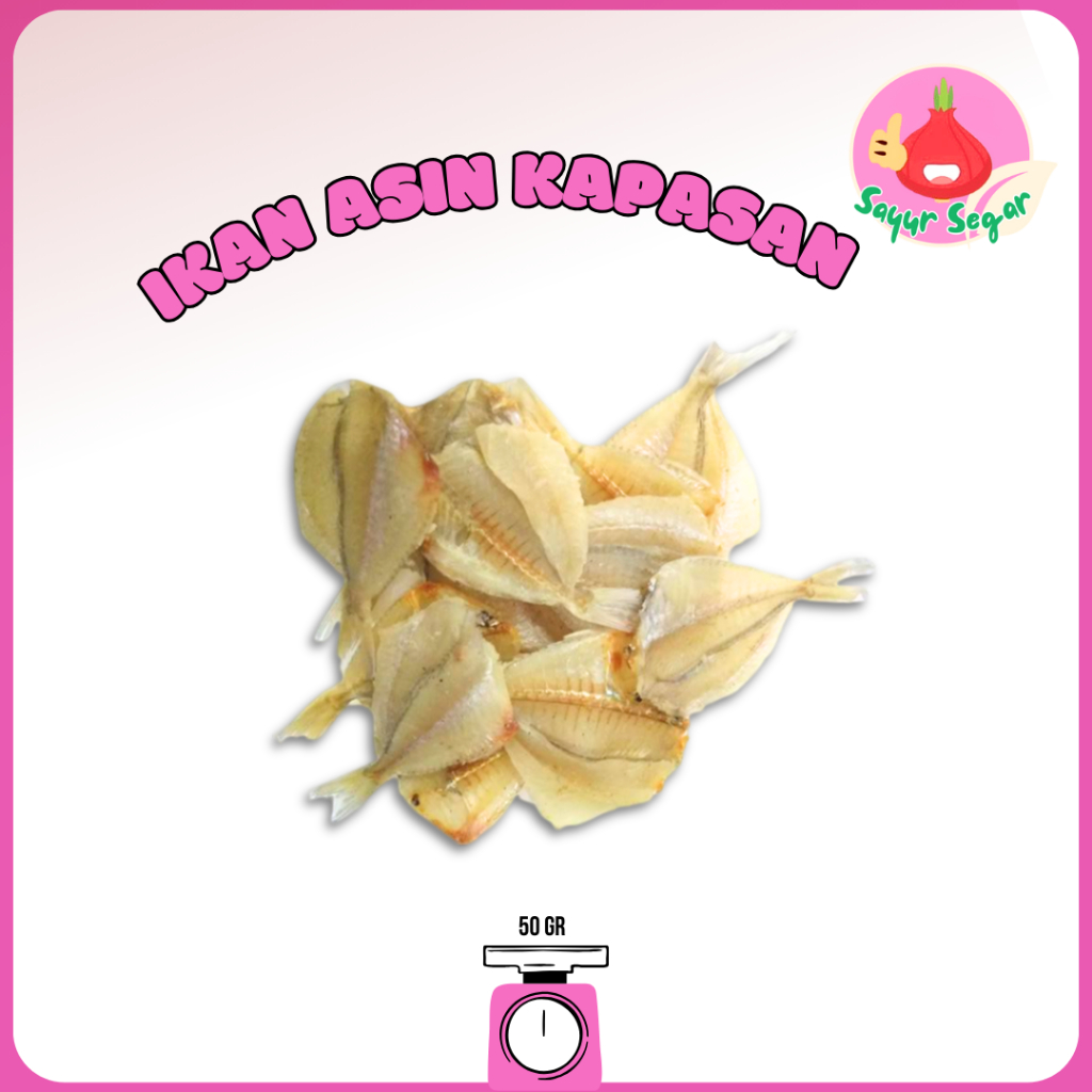 

Sayur Segar- Kapasan Asin / Ikan Asin Kapasan/ Kapas Asin 50gr