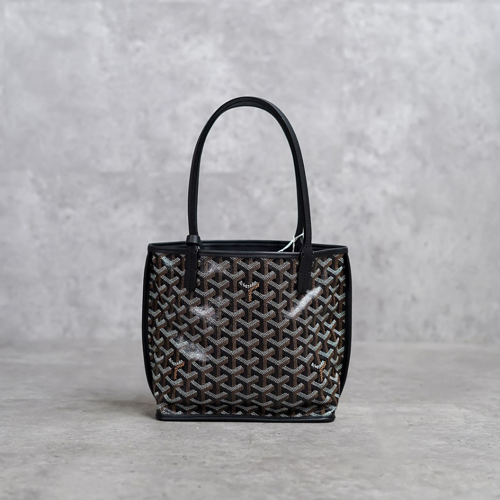 Tas GOYARD MINI ANJOU BLACK TOTE BAG 100% ORIGINAL