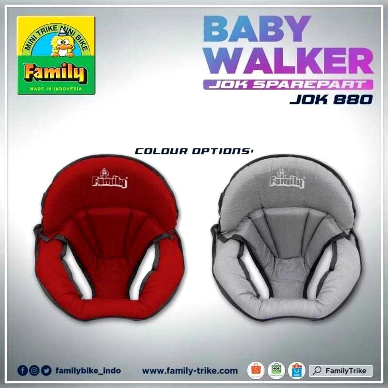 Jok Baby Walker Family F 880 Jok Busa, Aksesoris Babywalker, Perlengkapan, Badong Kereta Dorong Bayi