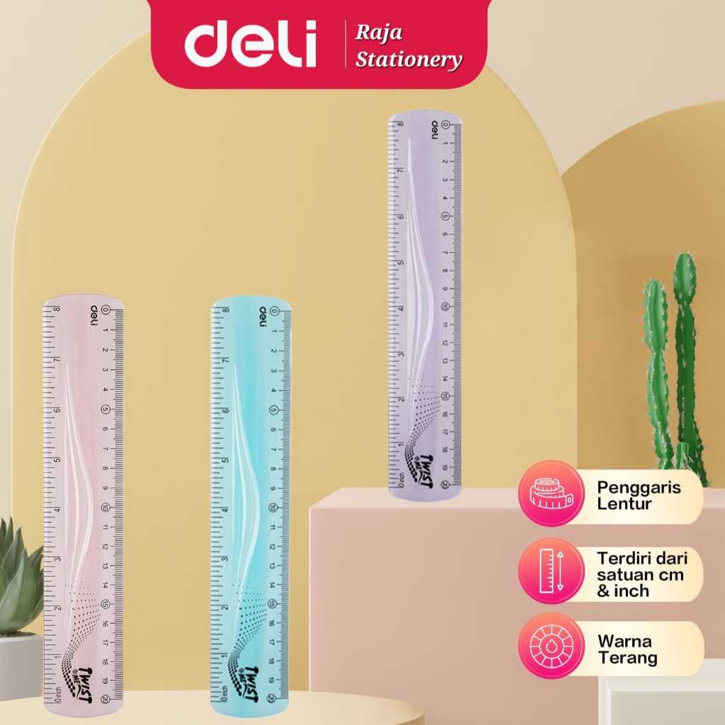 

Deli FLEXIBLE Ruler 20cm Elastic / Penggaris Lentur Fleksibel 20cm EH-20