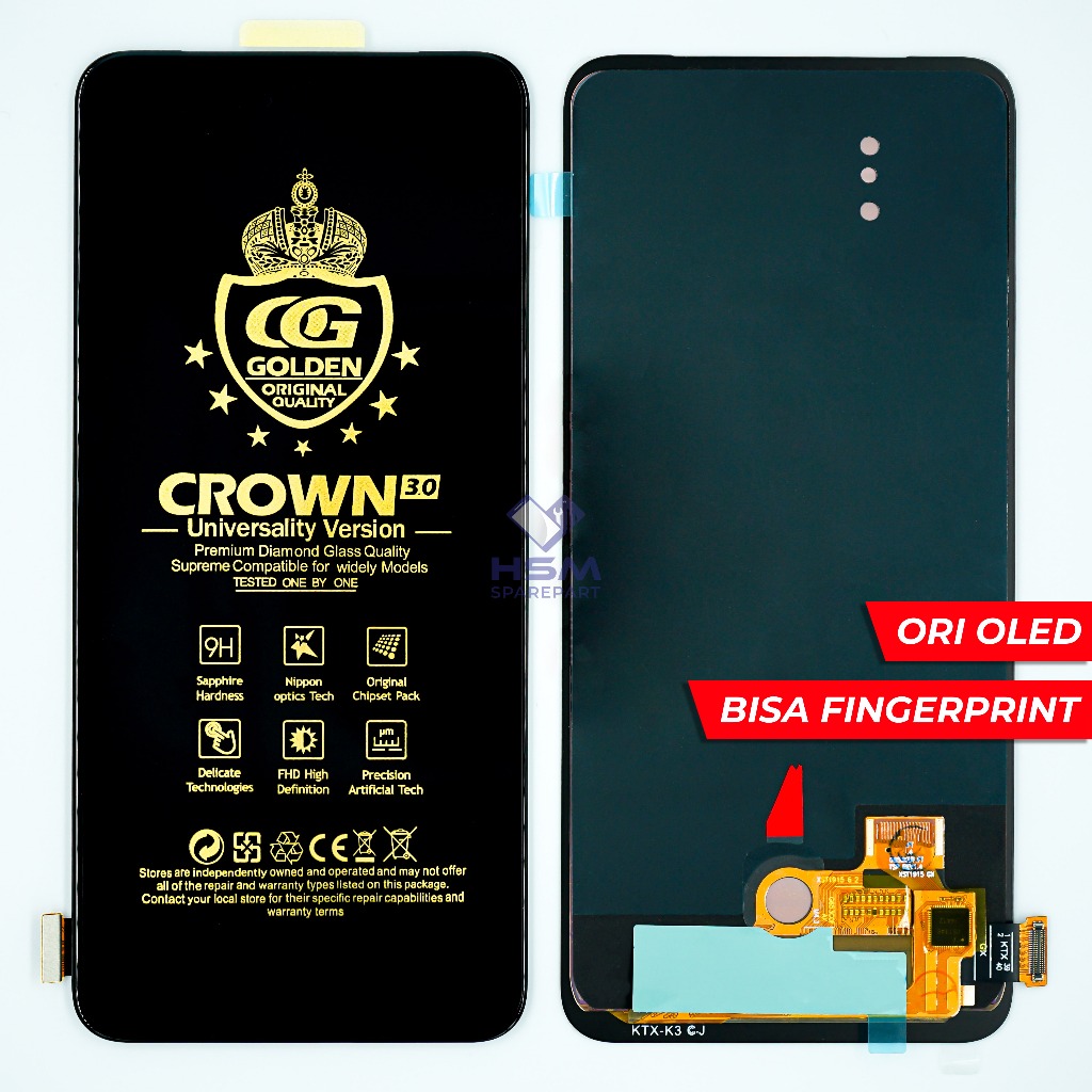 LCD OPPO RENO 2F/REALME X/OPPO K3/CPH1989 OLED FINGERPRINT FULLSET TOUCHSCREEN ORI OEM