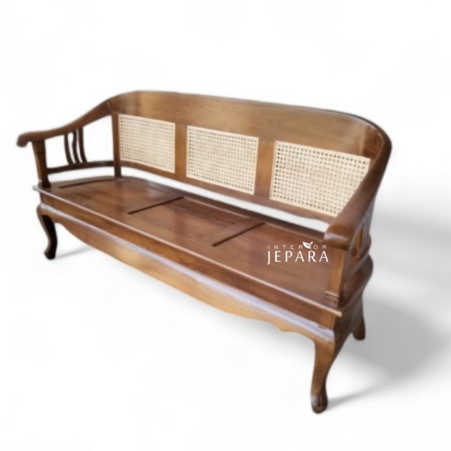 Sofa Kayu Model Betawi Klasik Bahan Kayu Jati