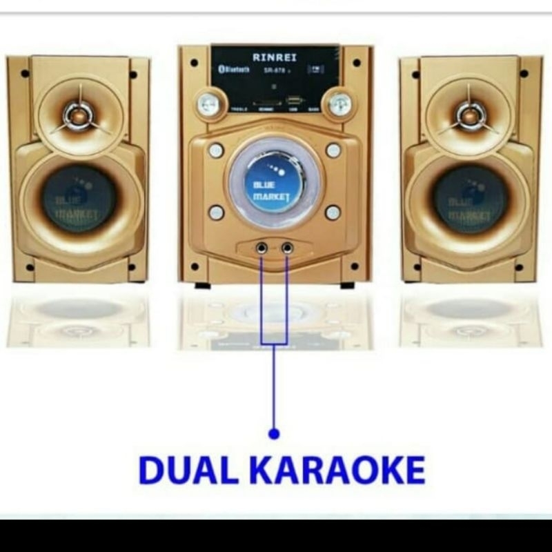 Speaker Karaoke Rinrei SR878D / SR878W Bonus Mic