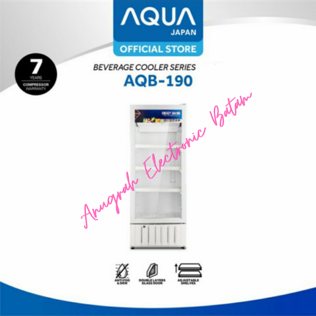 AQUA SHOWCASE AQB 190 DISPLAY COOLER AQB190 / AQB 190 180 Liter BATAM