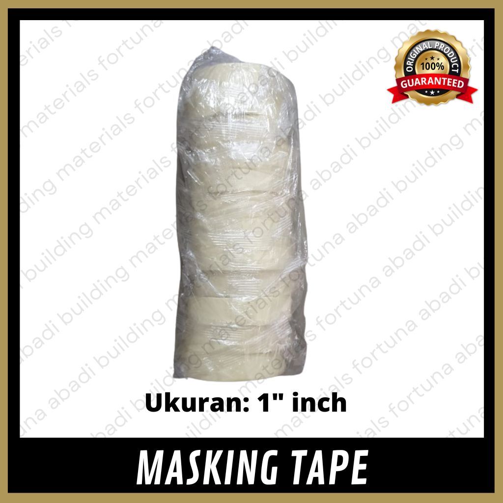 

Masking Tape Merk Mugen Ukuran 1" inch 2" inch Lakban Kertas