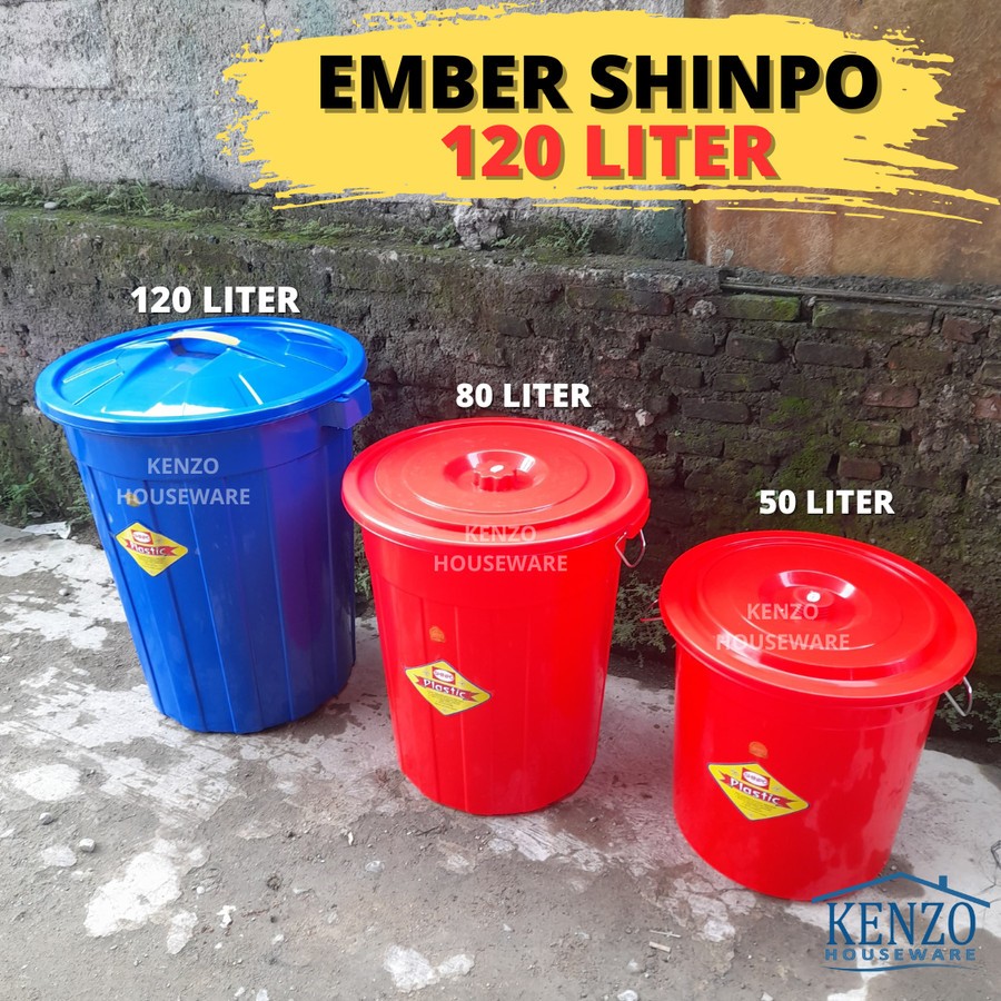 Ember 50 Liter Tutup Ember Air Kamar Mandi Ember Plastik Kuat