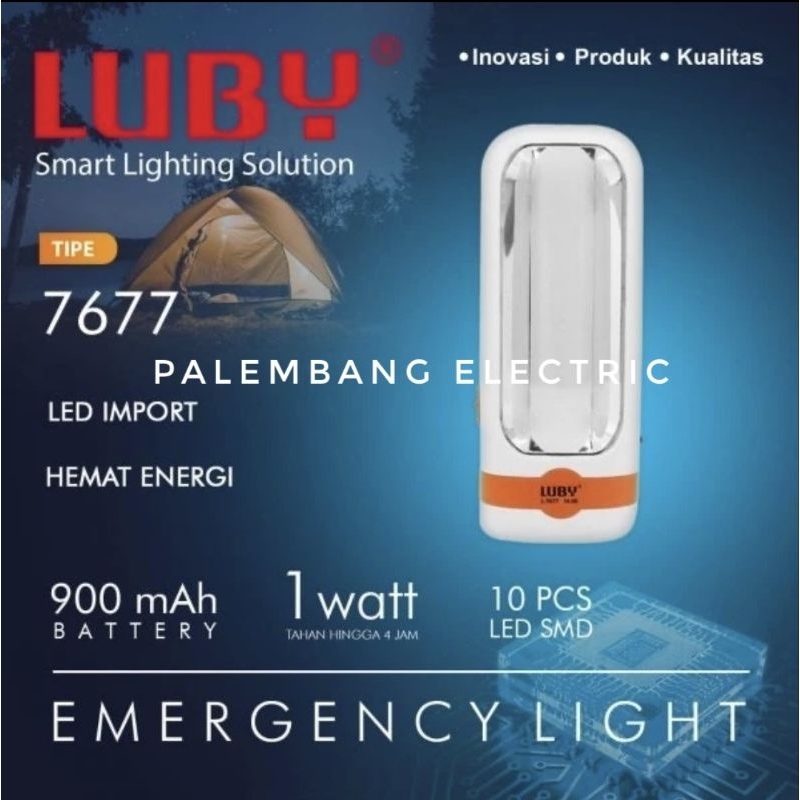 Lampu emergency senter Luby L-7677 L7677 L 7677 murah berkualitas