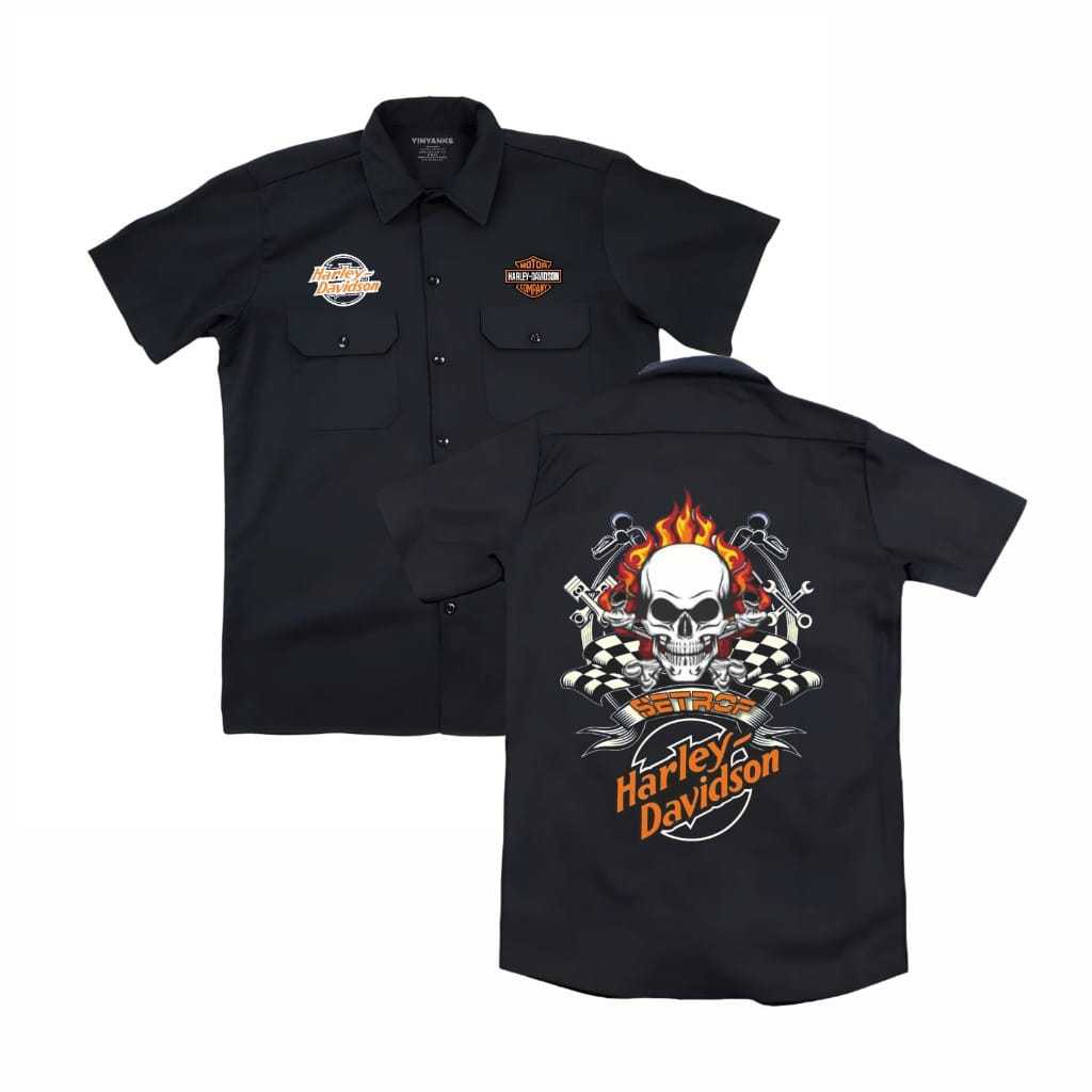 KEMEJA KERJA | WORKSHIRT HARLEY-DAVIDSON SETROF | UNISEX | BAJU PRIA | BAJU WANITA | BAJU DISTRO