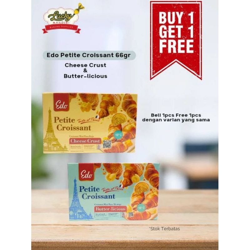 

edo petite croissant mini 66gr/keju/mentega/roti(Buy 1 get 1)