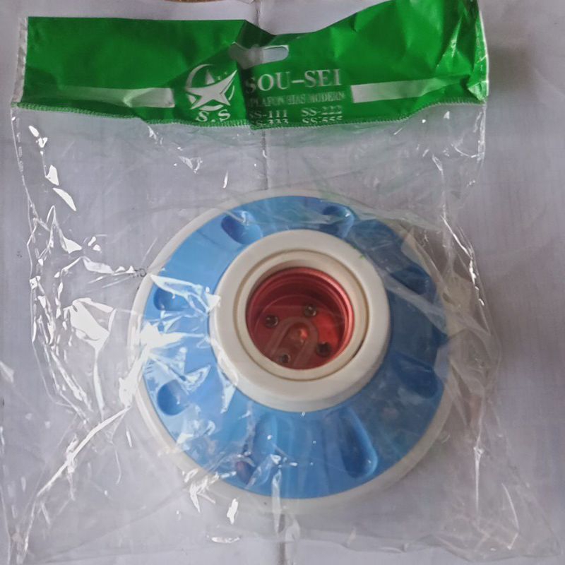 FITING TEMPEL PLAFON WARNA SOU-SEI/RUMAH FITING LAMPU.