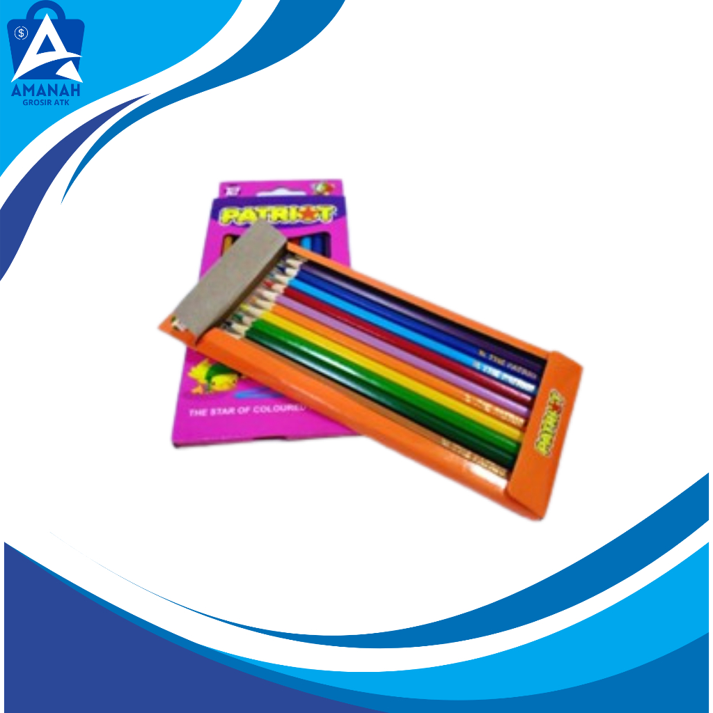 

Pensil Warna PATRIOT / Pulas / Pensil 12 Warna / Pensil Warna Pendek / Pensil Warna Panjang