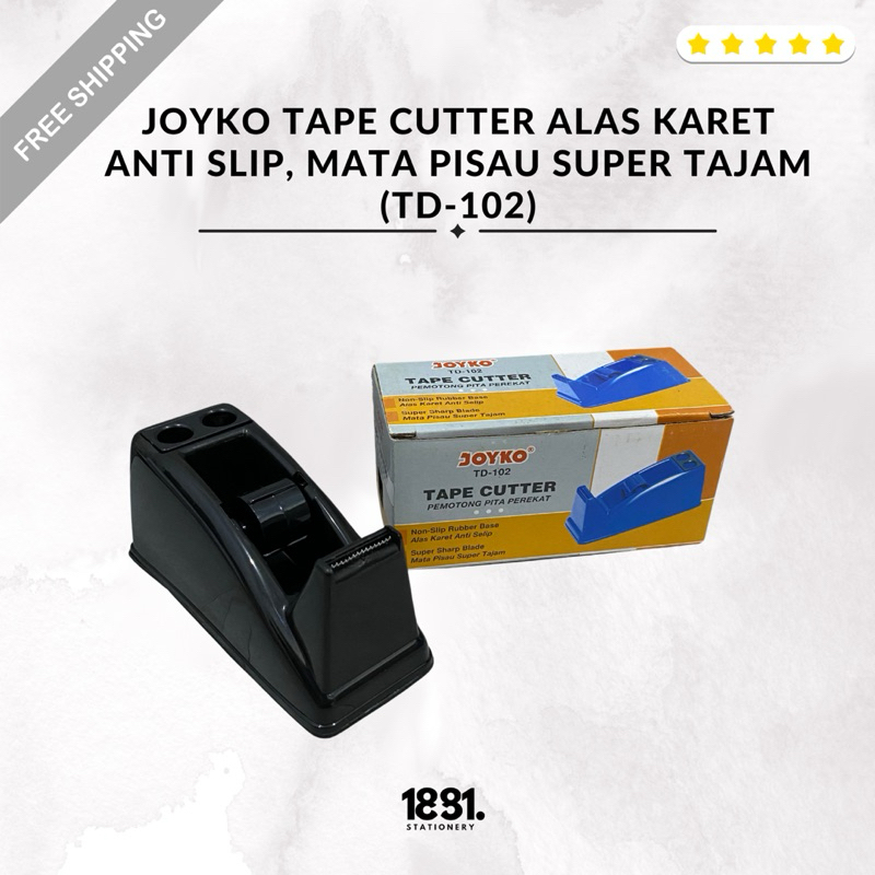 

Joyko Tape Cutter Mata Pisau Super Tajam| Alas Karet Anti Slip | Warna Hitam (TD-102)