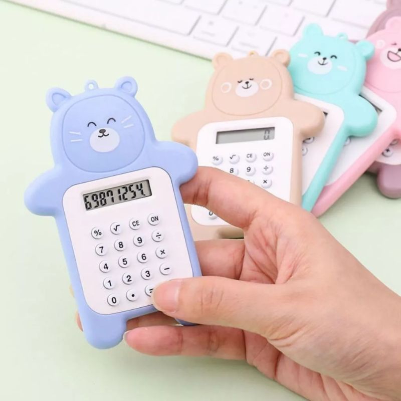 

kalkulator Mini Portable Motif Bear / Kalkulator 8 Digit Alat Hitung