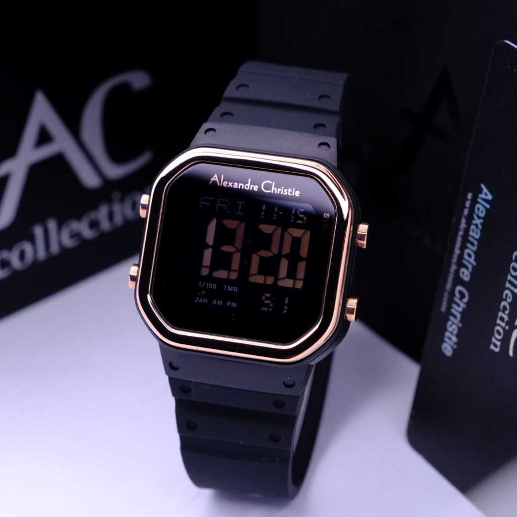 JAM TANGAN WANITA ALEXANDRE CHRISTIE/ALEXANDER CHRISTIE WANITA AC9347 ROSEGOLD BLACK ORIGINAL 100%