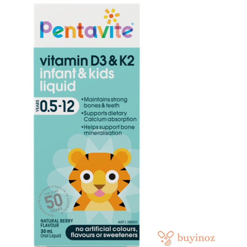 Pentavite Vitamin D3 & K2 Kids Liquid 30ml