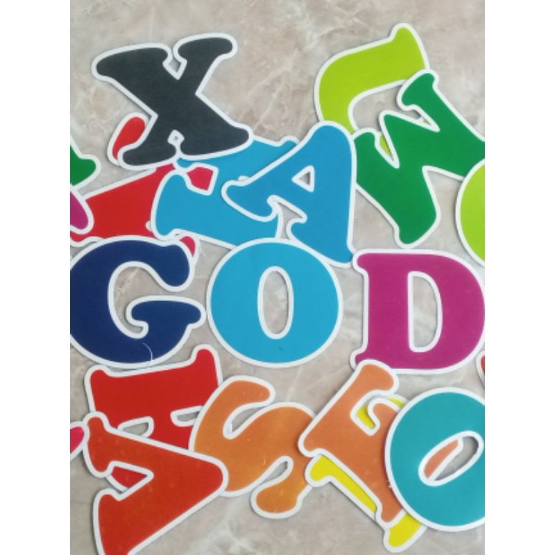 

Huruf Abjad Sticker Vinyl Anti Air Tinggi 5 cm