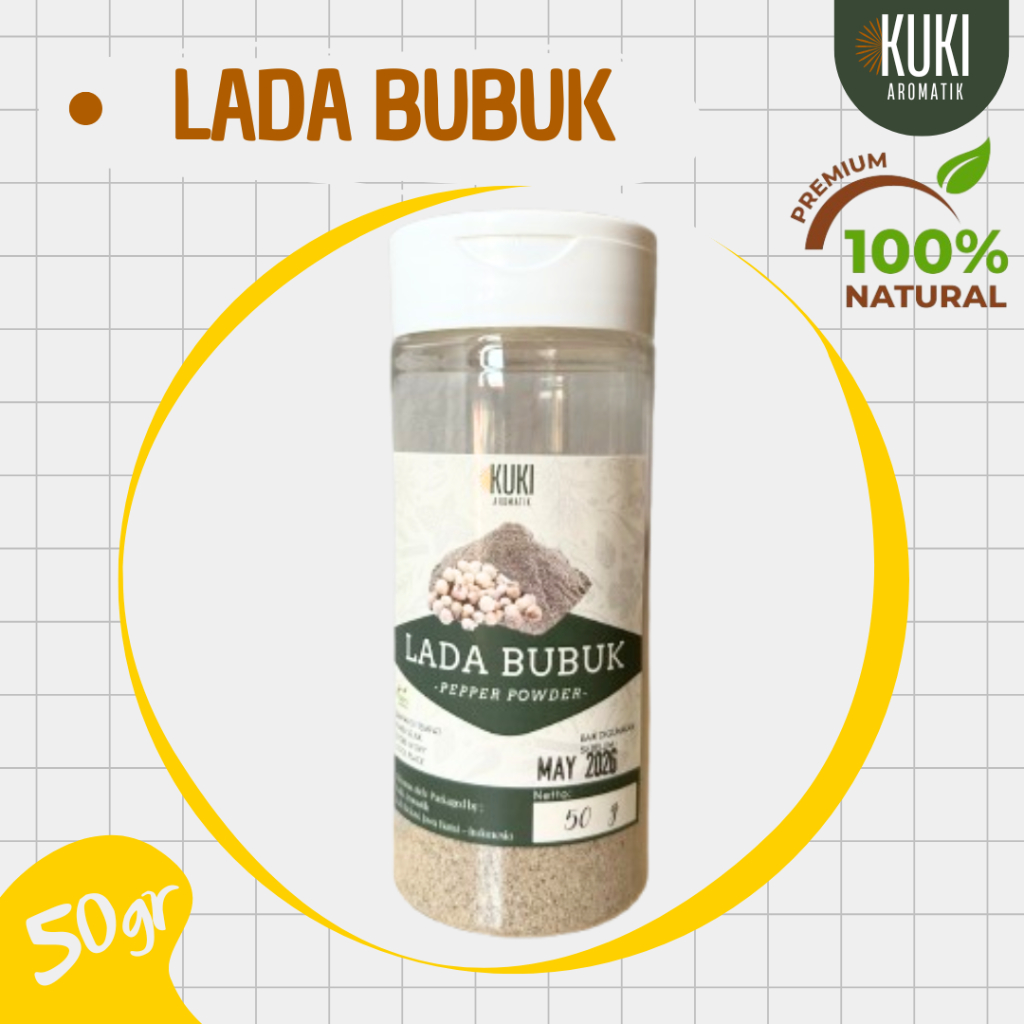 

Lada Bubuk Merica Bubuk | Pepper Powder 20g 50g | Bumbu Dapur | 100% Natural | Kualitas Premium