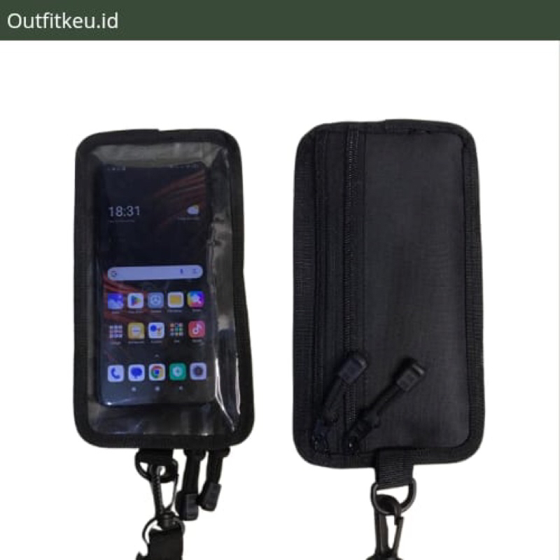 Tas Hp dan Uang Dompet gantung leher| Tas selempang Hp dan uang pria wanita termurah | Tas HP Pria W