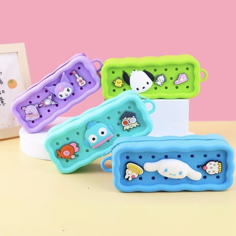 

Kotak Pensil, Tempat pensil, Pensil Case sleting bahan silikon sanrio