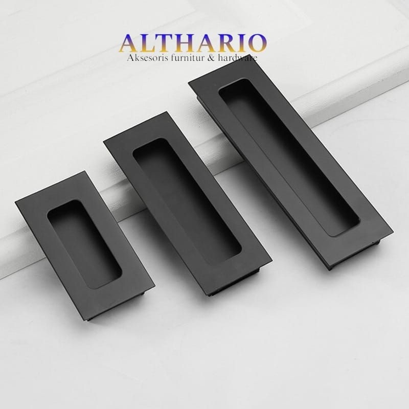 handle tarikan laci tanam alumunium B35 premium black