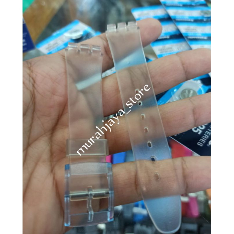 Tali strap jam tangan Swatch 17mm transparan 17